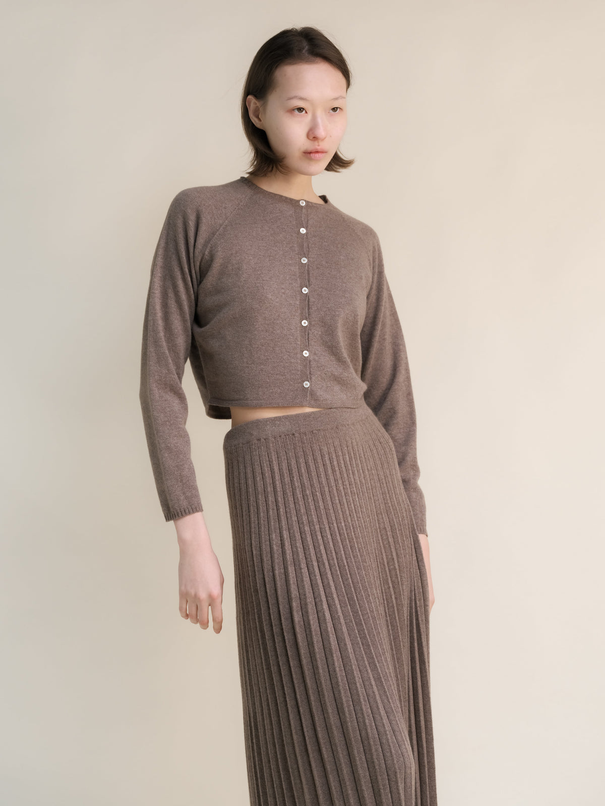 Cashmere Mix Cropped Cardigan