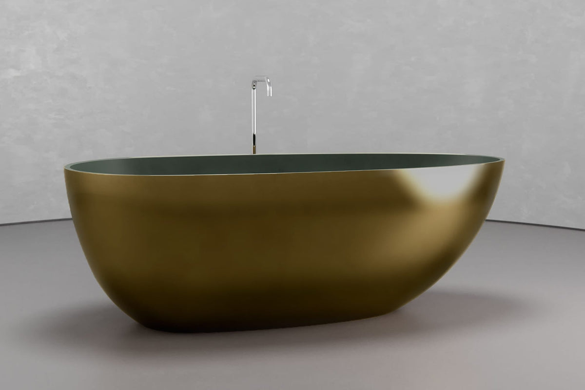 Egg-Shaped Freestanding Concrete Bathtub – Bespoke Collection