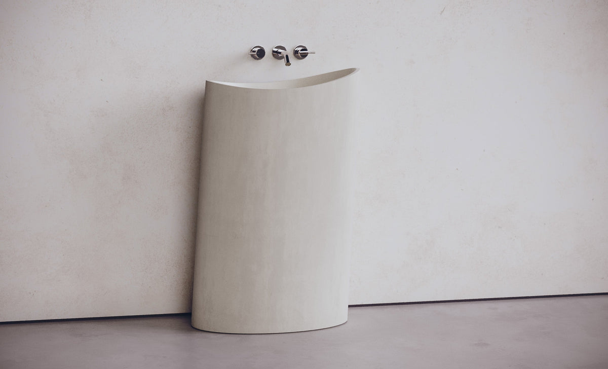 Oval Concrete Pedestal Sink – Studio Collection