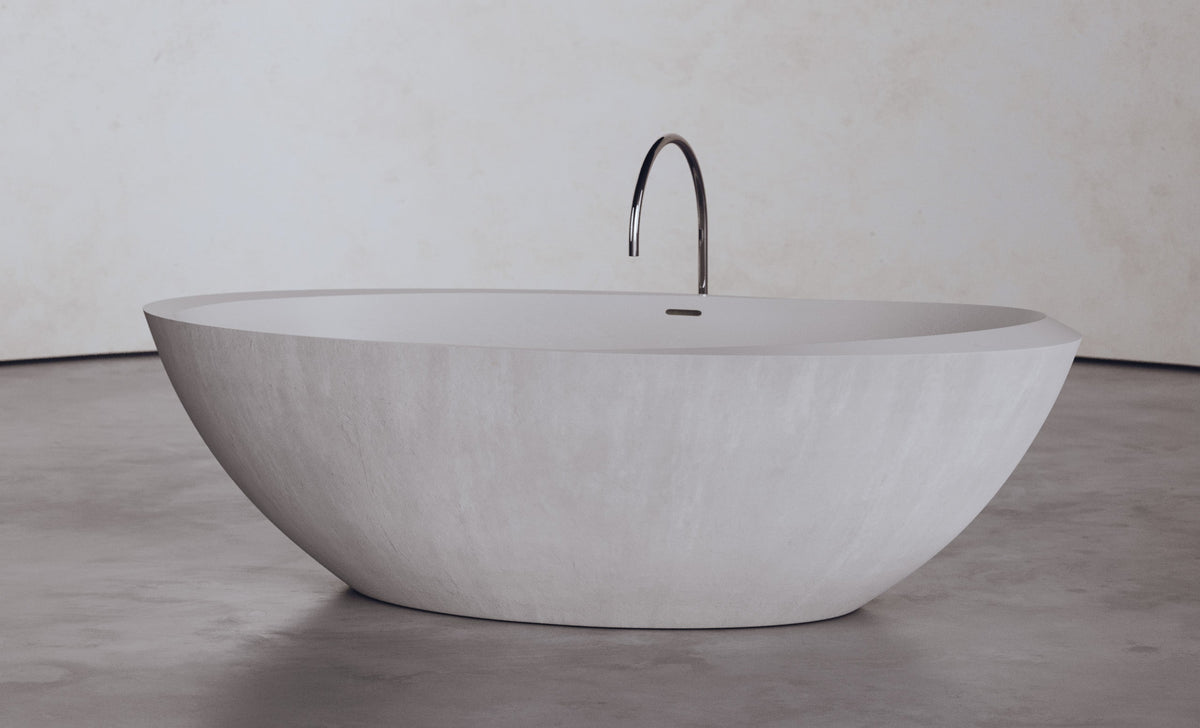 Oval Freestanding Concrete Bathtub – Studio Collection