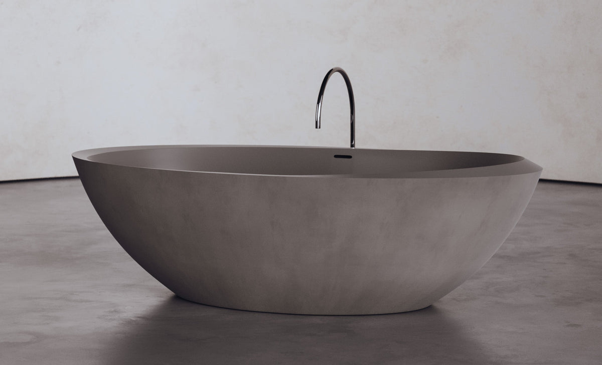 Oval Freestanding Concrete Bathtub – Studio Collection