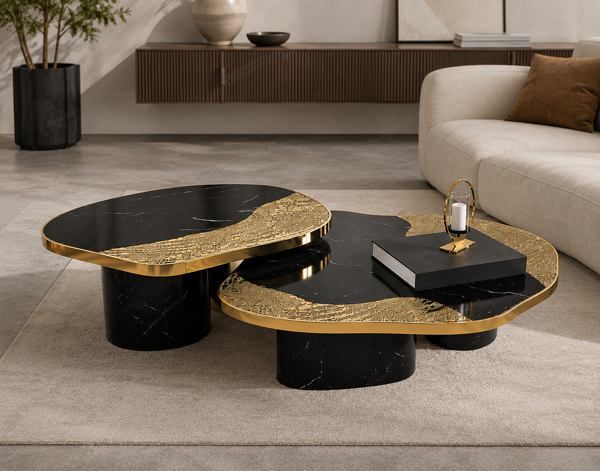 Prestige Marble & Steel Coffee Table