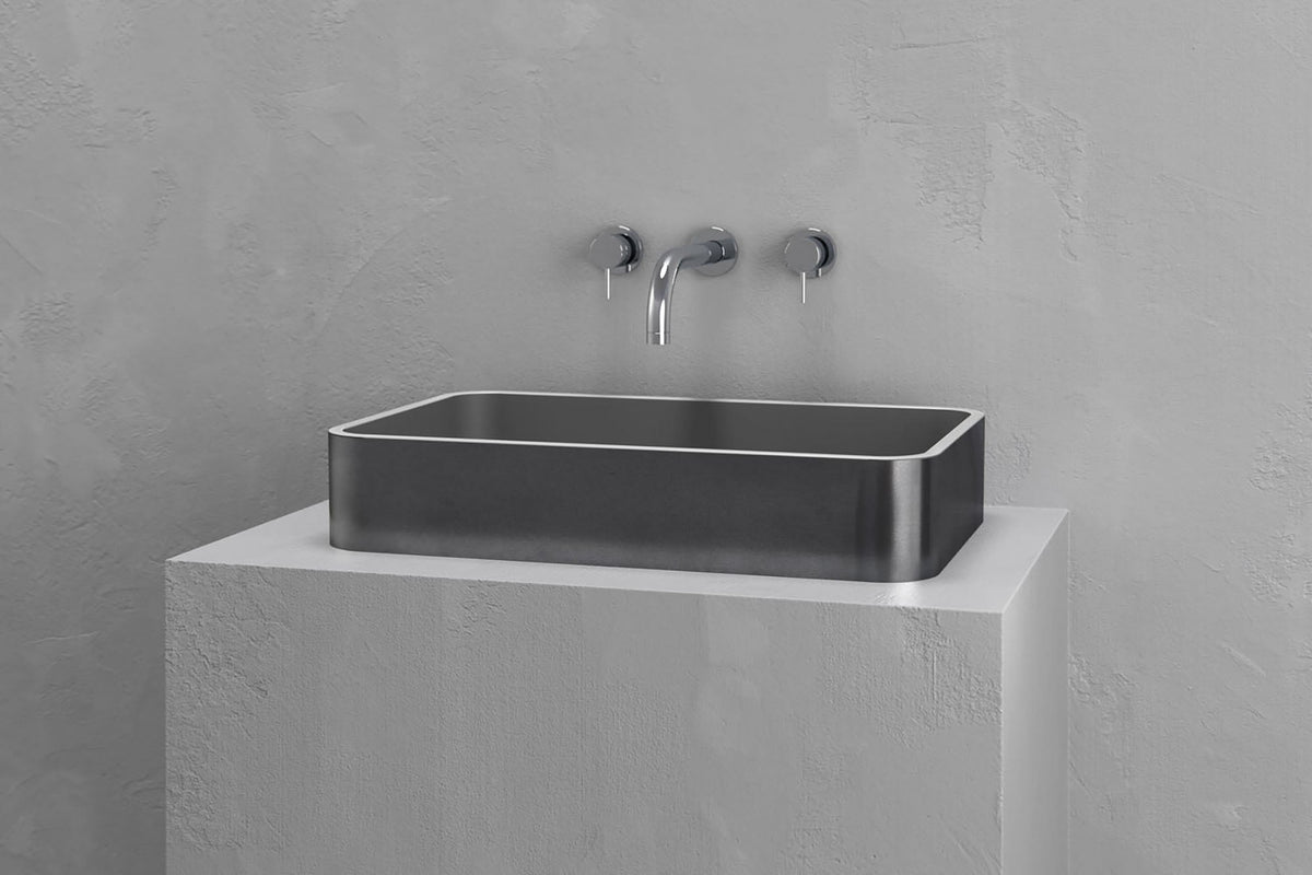 Rectangular Concrete Vessel Sink