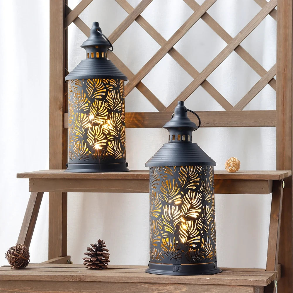  Set of 2-10.5" H Metal Table Lamps(Phoenix Tail)