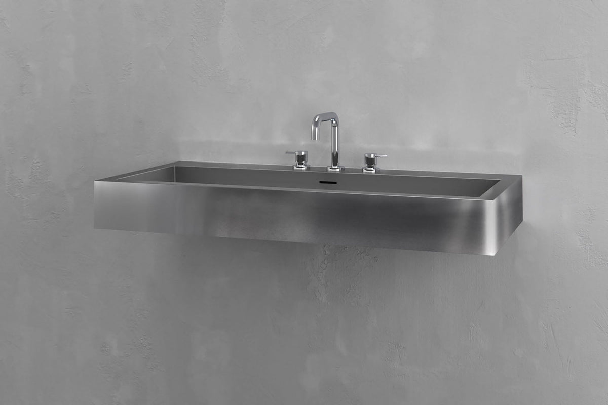 Wall-Mounted Rectangular Concrete Sink